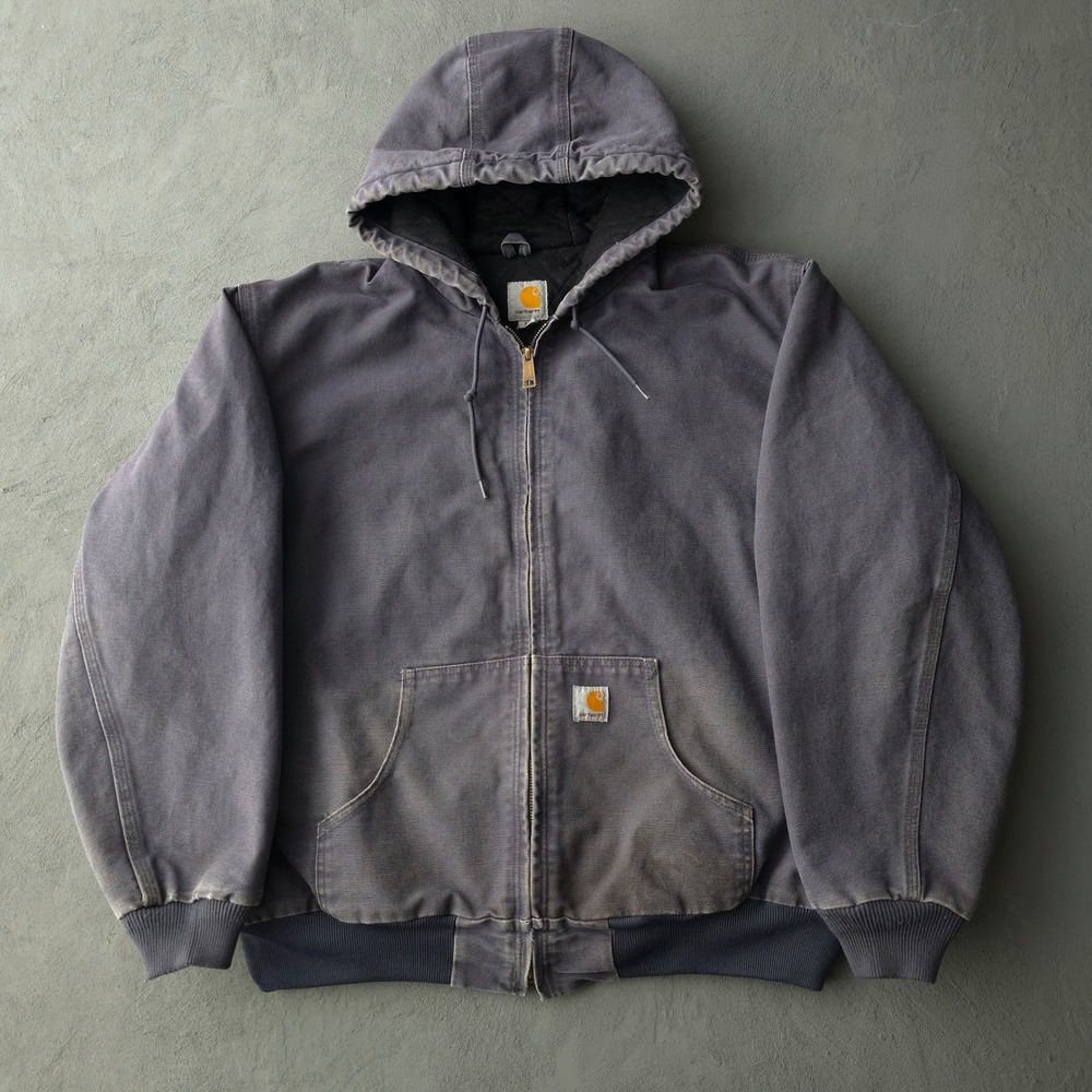Vintage 2000s Carhartt Purple Active Jacket XXL Canvas Hooded Workwear